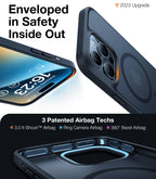 TORRAS Magnetic for iPhone 13 Pro Max Case [Military Grade Drop Tested] [Compatible with MagSafe] Translucent Hard PC Soft Slim Tough Anti-Fingerprint Case for iPhone 13 Pro Max Phone Case, Black