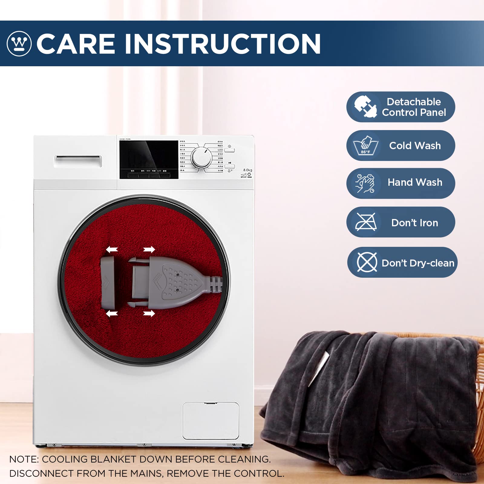 Manta eléctrica Westinghouse tamaño Queen, franela súper suave y acogedora 84" x 90" manta calefactable con 10 niveles de calentamiento rápido y apagado automático de 1-12 horas, lavable a máquina, certificación ETL y FCC, beige