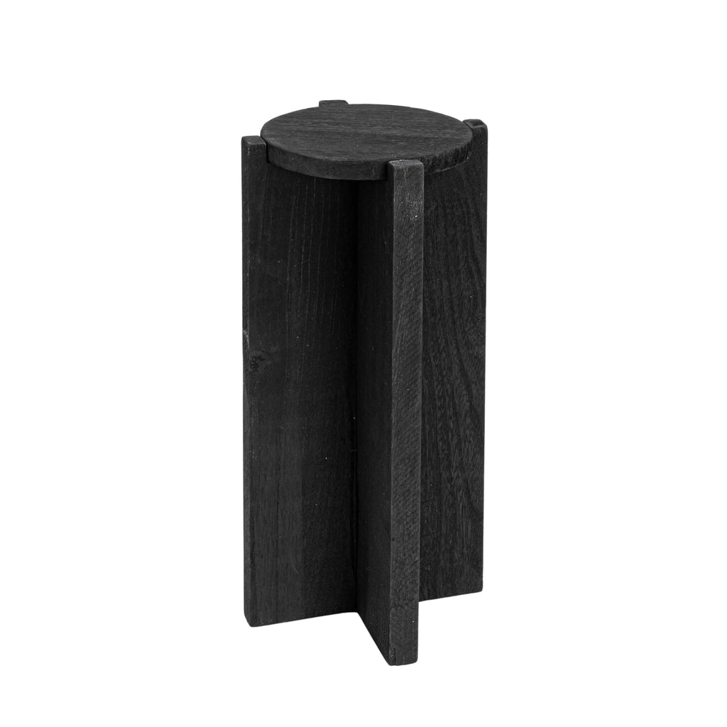 Creative Co-Op Paulownia Wood Round Accent Table, Brown