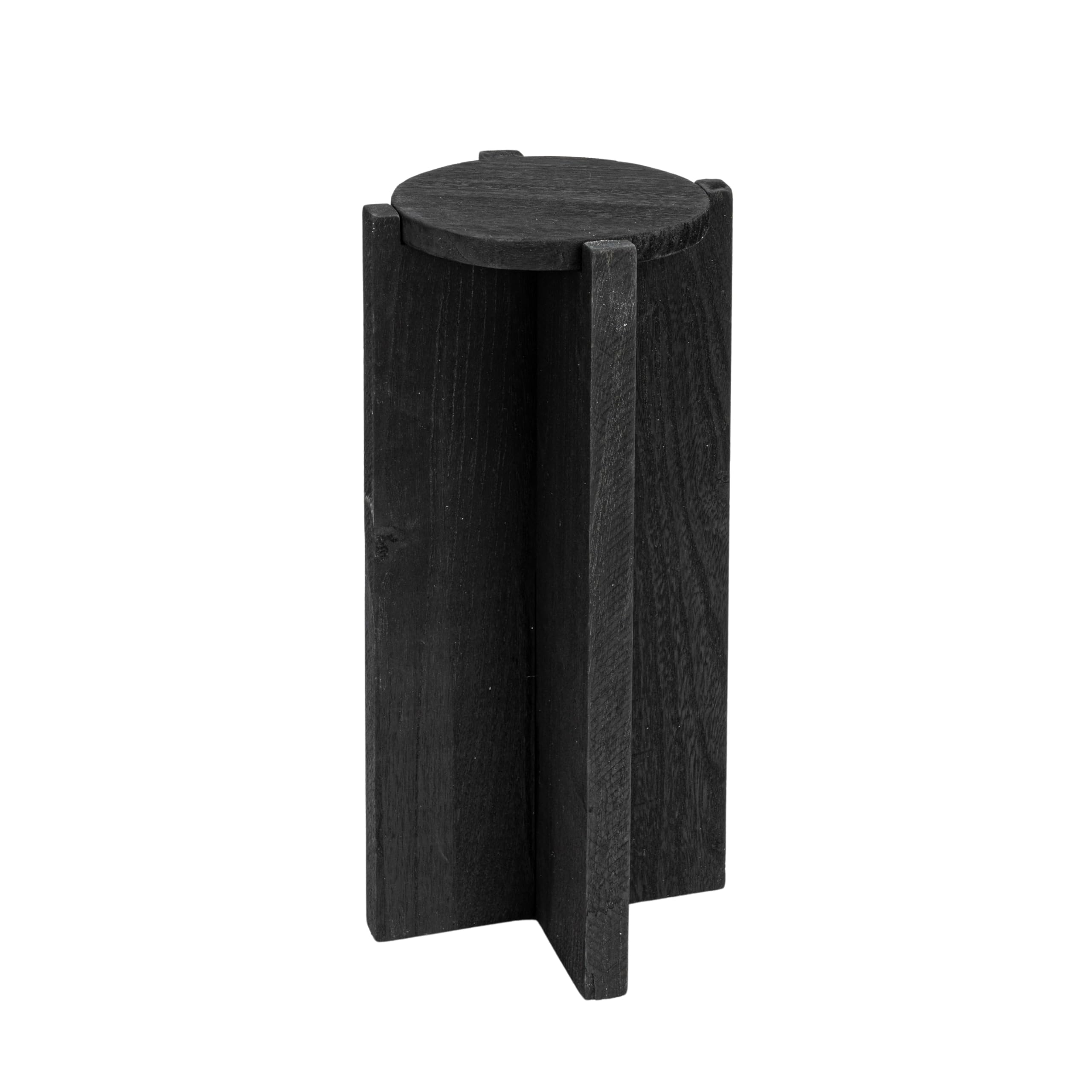 Creative Co-Op Paulownia Wood Round Accent Table, Brown