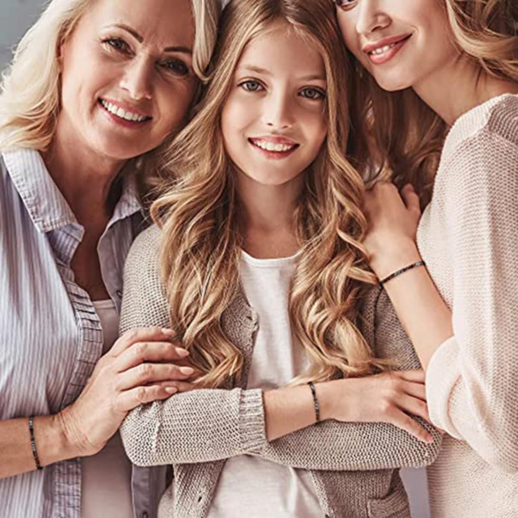 RINTOLER Morse Code Bracelets for Women Men Gifts for Her Best Friend Funny Inspirational Bracelets for Women Adjustable Silk Beaded Wrap Bracelet (Strong and Fearless)