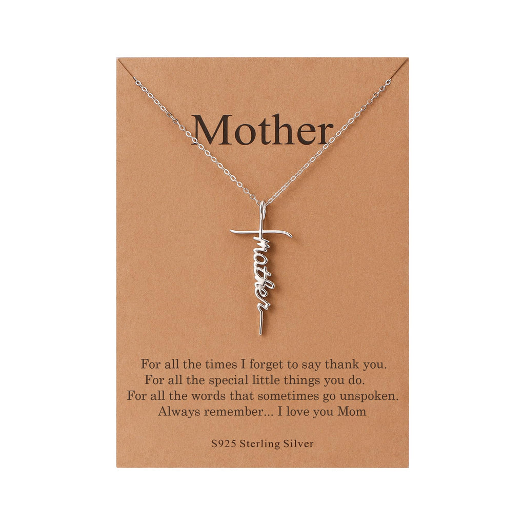 Lcherry Faith Cross Pendant Necklace for Women Religious Christian Jewelry Mother's Day Gifts for Women