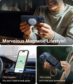 TORRAS Magnetic for iPhone 13 Pro Max Case [Military Grade Drop Tested] [Compatible with MagSafe] Translucent Hard PC Soft Slim Tough Anti-Fingerprint Case for iPhone 13 Pro Max Phone Case, Black