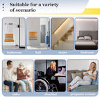 18 inch Teak Folding Shower Seat Wall Mounted, Foldable Shower Bench, 400lbs Max Load, Space-Saving Fold Down Design for Seniors, Elderly & Small Shower Spaces