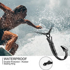 abooxiu Fishing Hook Urn Necklace for Ashes Fish Hook Stainless Steel Cremation Jewelry Memorial Pendant Keepsake for Men