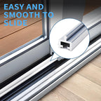 LCGAOYA Aluminium Sliding Screen Door Track, Sliding Door Bottom Track, Sliding Door Track Replacement, Screen Door Track Repair, Terrace Screen Door Guide- Silvery Aluminium Alloy 75 Inch