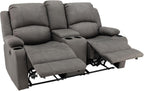 67" Wall Hugger Reclining | RV Theater Seats | Double Recliner RV Sofa & Console | RV Couch | RV Theater Seating | RV Furniture (Powered, Slate)