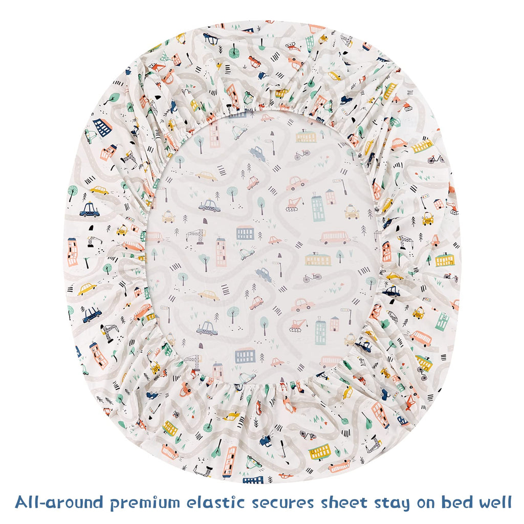 ست ملحفه کودکان یونیکورن صورتی JSD، سایز تویین، ۳ تکه، ملحفه‌های رختخواب میکروفایبر چاپ شده با طرح رنگین کمان برای دختران، جیب عمیق