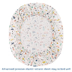 ست ملحفه کودکان یونیکورن صورتی JSD، سایز تویین، ۳ تکه، ملحفه‌های رختخواب میکروفایبر چاپ شده با طرح رنگین کمان برای دختران، جیب عمیق