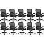 FelixKing Office Chair, Ergonomic Desk Chair Breathable Mesh Chairs Adjustable High Back Lumbar Support Flip-up Armrests, Executive Rolling Swivel Comfy Computer Chairs Home Office Black