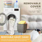 بالشتک تکیه‌گاه مثلثی بزرگ WUIOYNF نرم و حمایتی، بالشتک پشتی تکیه‌گاه تخت، بالشتک تکیه‌گاه تخت با روکش قابل جدا شدن (قهوه‌ای، خوابگاه، 24x8x20 اینچ)