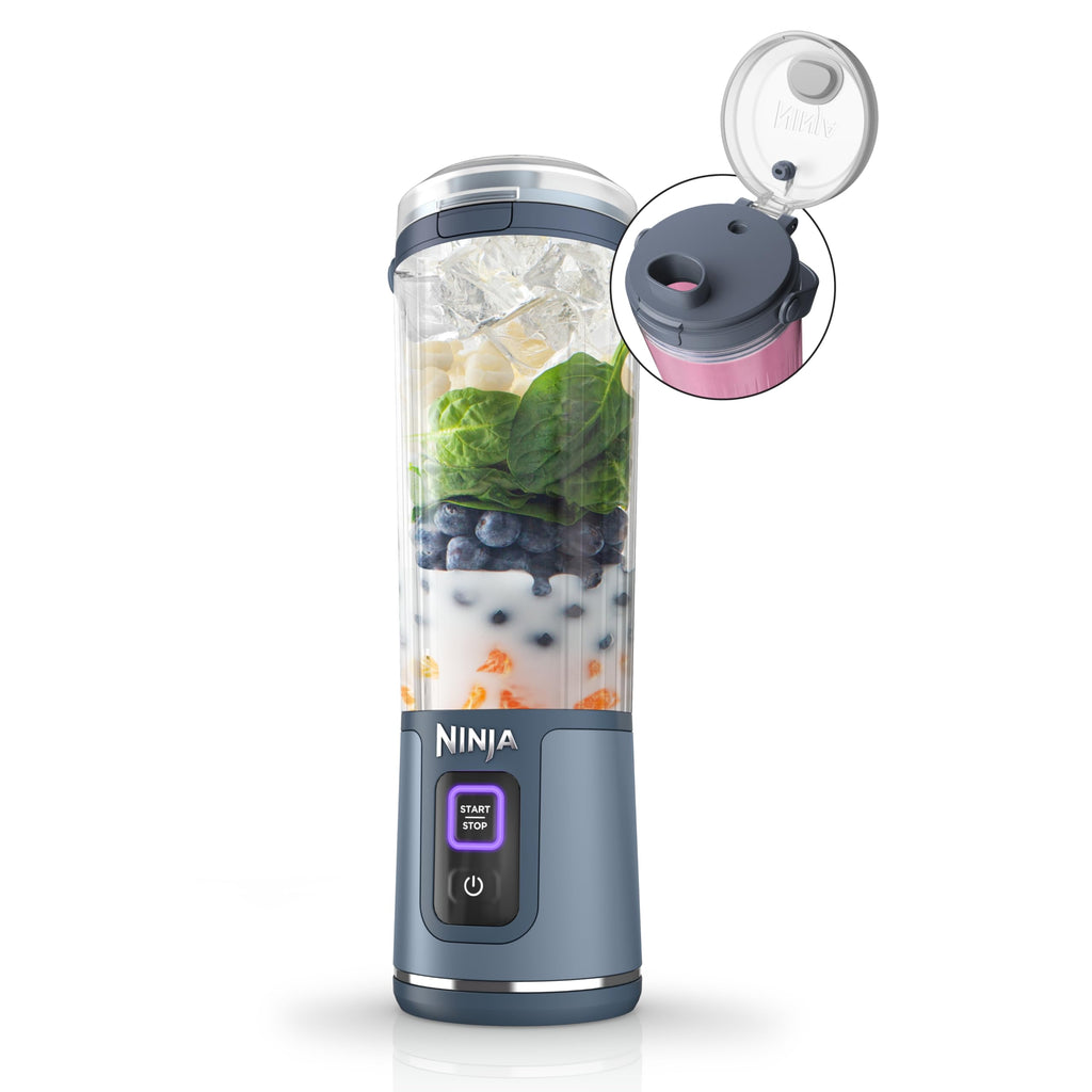 Ninja Blast Portable Blender, Cordless, 18oz. Vessel, Personal Blender For-Shakes and Smoothies, BPA Free, Leakproof-Lid and Sip Spout, USB-C Rechargeable, Dishwasher Safe Parts, Tinted Aqua, BC151AQ