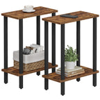 TUTOTAK Small Side Table, Narrow End Table, Skinny Sofa Table, Slim Nightstand, Couch Table, Living Room, Bed Room, Black TB01BK062