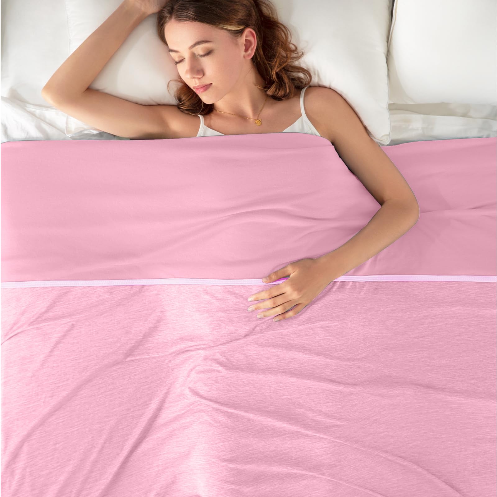 Topcee Cooling Blanket (90"x90"Queen Size) for Sweats Absorbs Heat to Keep Adults Cool on Warm Nights, Q-Max 0.5 for Hot Sleepers, Ultra-Cool Lightweight Blanket for Bed