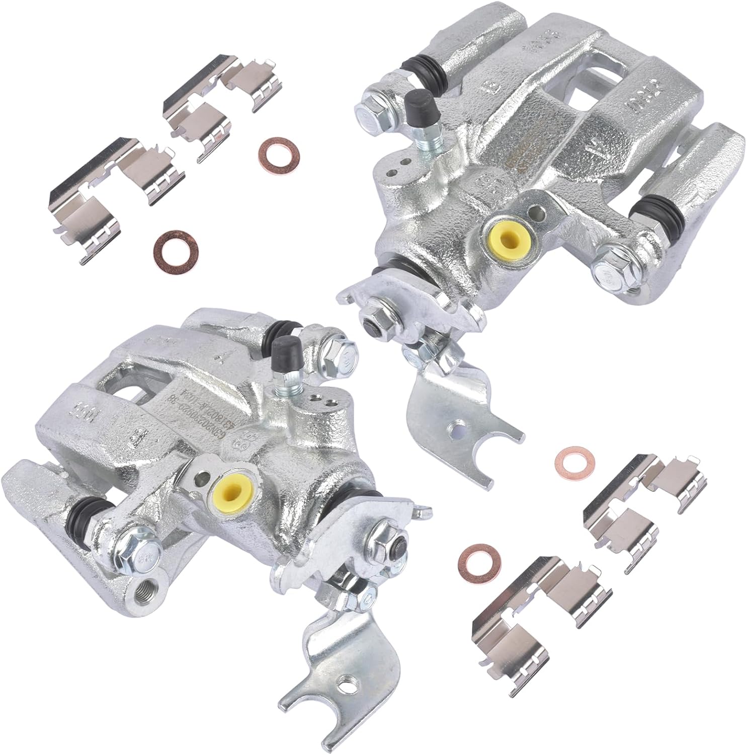 19-B3358 19-B3359 Disc Brake Caliper Assembly with Bracket Replacement for Select Honda and Acura Models - Accord 2008-2012, TSX 2009-2014 - Rear Driver and Passenger Side