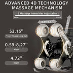 MassaMAX 2025 4D Massage Chair Full Body Massage Chair with Zero Gravity, Extended Footrest, SL Track, Yoga Stretch, Foot Rollers, and Heating Comfort with Mat & Cover (Black)