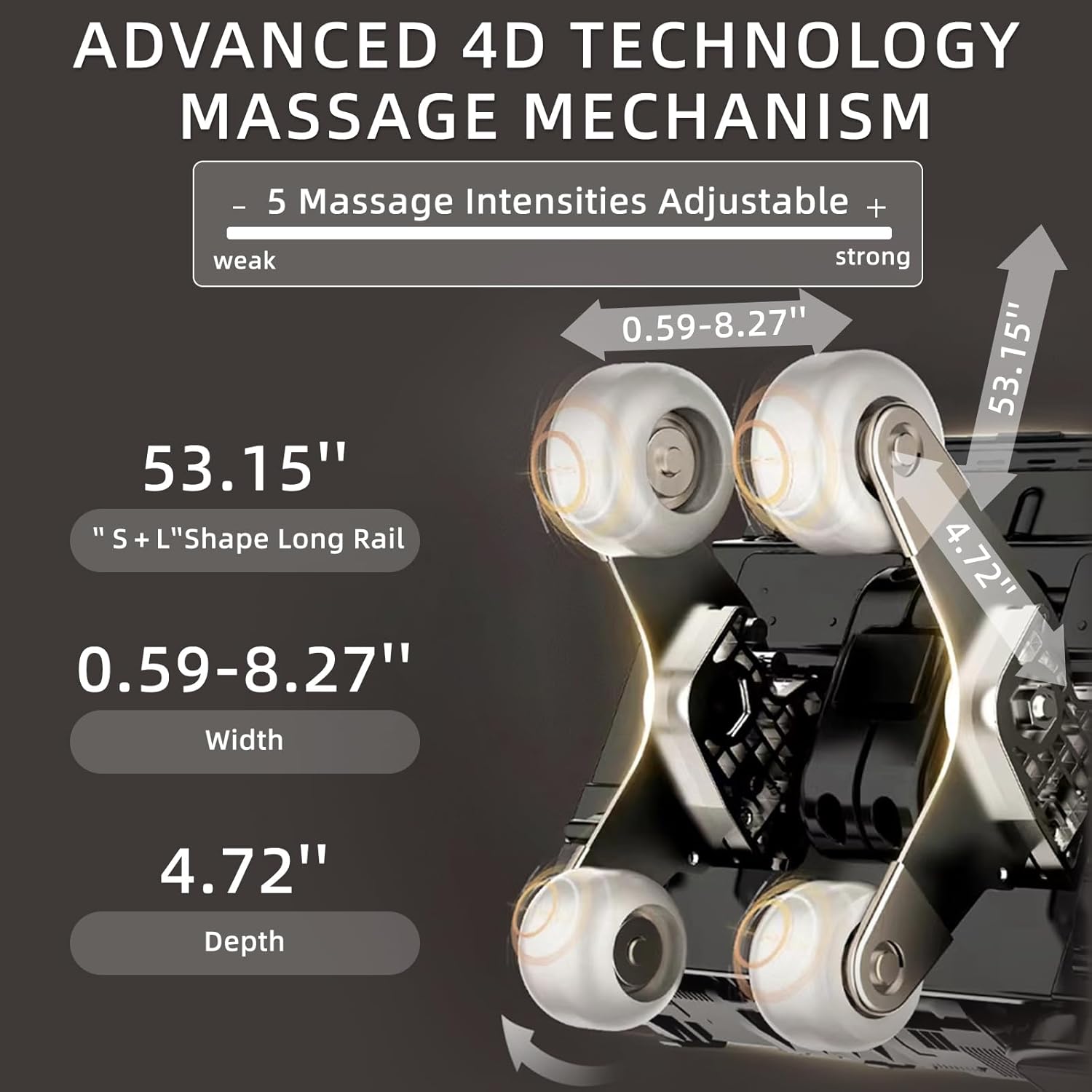 MassaMAX 2025 4D Massage Chair Full Body Massage Chair with Zero Gravity, Extended Footrest, SL Track, Yoga Stretch, Foot Rollers, and Heating Comfort with Mat & Cover (Black)