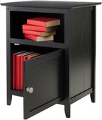 Winsome Henry Accent Table, 19 inches, Black
