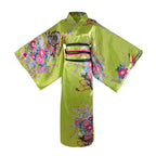Kimono Costume Adult Japanese Geisha Floral Patten Gown Blossom Bathrobe Sleepwear With Obi Belt