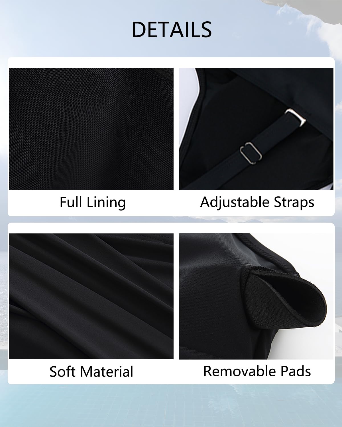 Smismivo Tummy Control Swimsuits for Women Slimming One Piece Bathing Suit Modest Padded Ruched Push Up Long Torso Curvy Shapewear V Neck Criss Cross Swimming Suits Full Coverage Swimwear (Black)