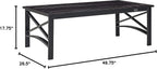 Crosley Furniture Kaplan Weather Resistant Metal Outdoor Coffee Table for Patio, Deck, Porch, Oiled Bronze
