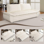 74.8" Queen Pull Out Sofa Bed, Luxury Velvet Convertible Sleeper Couch Futon, Comfy Cloud Pullout Couches,Loveseat Recliner for Living Room Office RV Small Places (Grey, 74.8'')