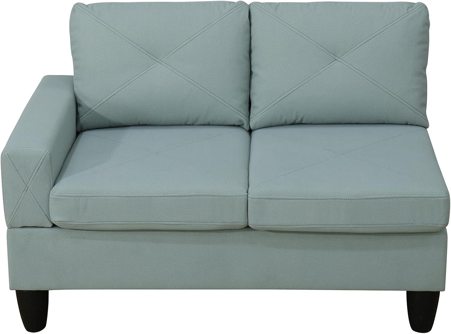 Ball & Cast Calico 4-Piece Couch Living Room Couch Set with Sofa and Loveseat,Modular L Shaped Sectional Couches w/Free Combination and Wood Frame,Furniture for Apartment,Studio,Office,Pale Green