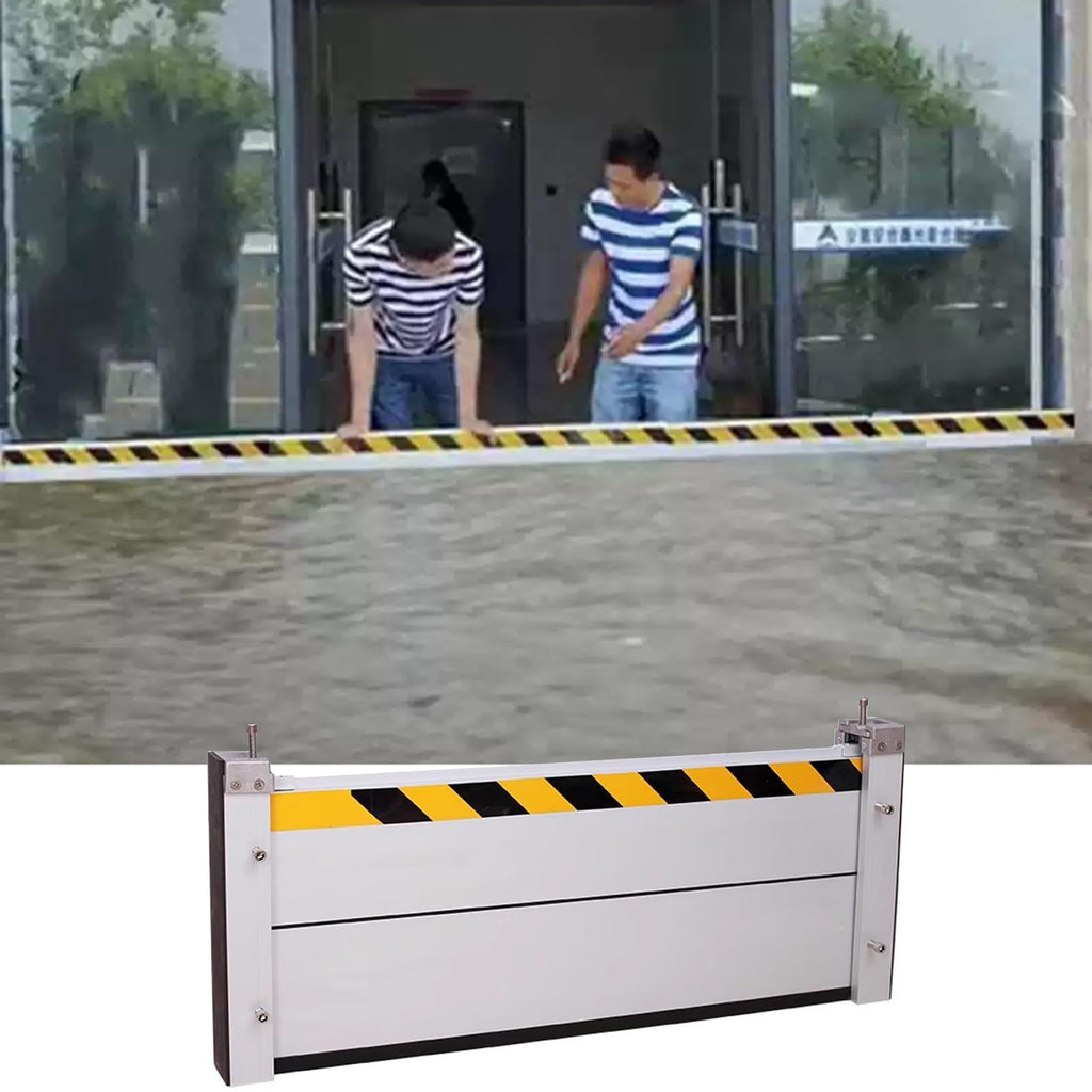 Metal Reusable Removable Flood Gate, Flood Preventing Barrier for Subways Garage, Thick Aluminum Flooding Water Barrier with Reflective Stickers, Length Customized(H-5.2ft(1.6m),L-8ft(2.44m))
