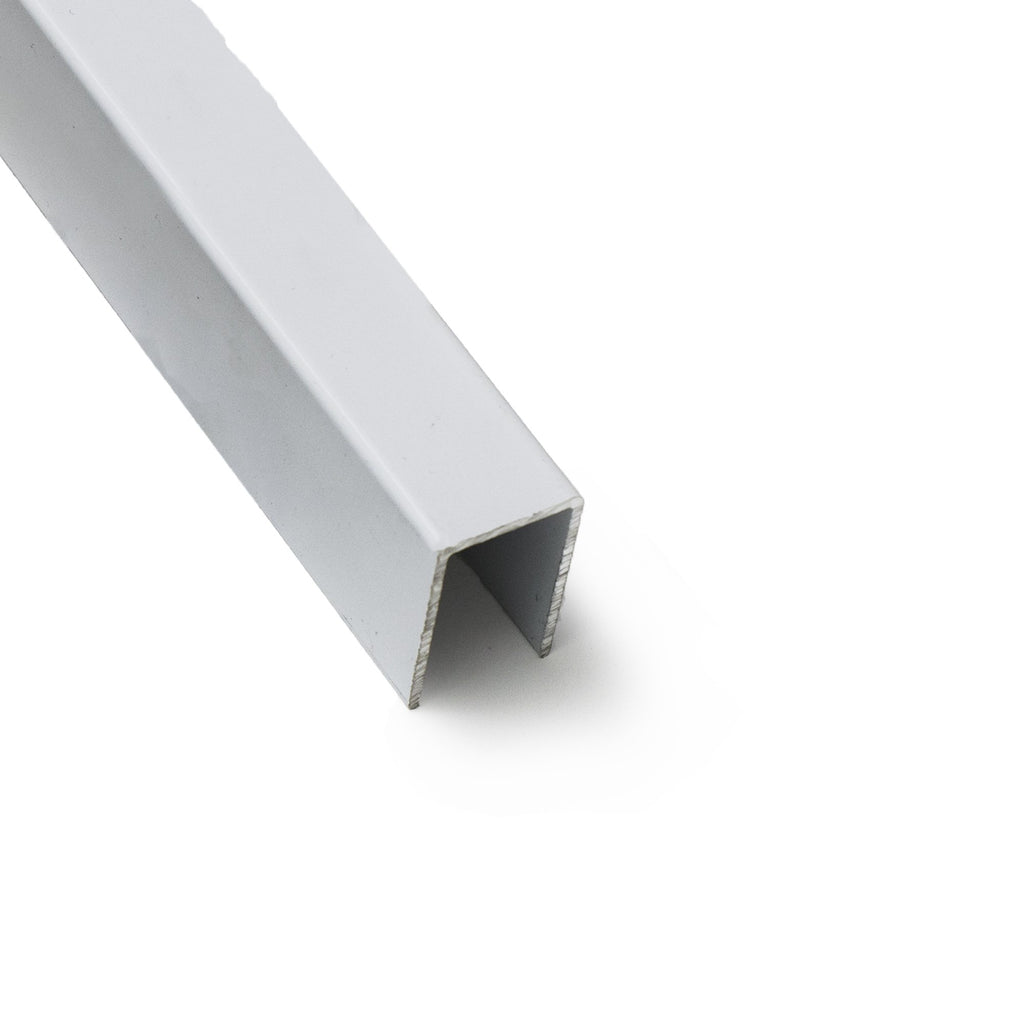 Sliding Screen Door Track - Top U Channel 5/8" Wide x 1" Deep (White, 72")