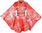 Kimono Costume Adult Japanese Geisha Floral Patten Gown Blossom Bathrobe Sleepwear With Obi Belt