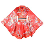 Kimono Costume Adult Japanese Geisha Floral Patten Gown Blossom Bathrobe Sleepwear With Obi Belt