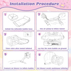 10FT Inflatable Bubble House Dome for Kids, Clear PVC Inflatable Bubble House Tent with Tunnel, Bubble Balloon House with 750W Air Blower, 600W Air Pump Inflatable Dome for Party (Clear, 10FT)