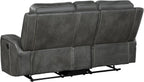 Coaster Home Furnishings Raelynn 2-Piece Upholstered Motion Reclining Sofa Set Grey