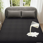 OhGeni 100% Waterproof Queen Size Mattress Protector,Soft Mattress Pad, Cooling Breathable Fitted Sheets,Washable Bed Cover,Non-Slip Deep Pocket,Noiseless for Bedroom