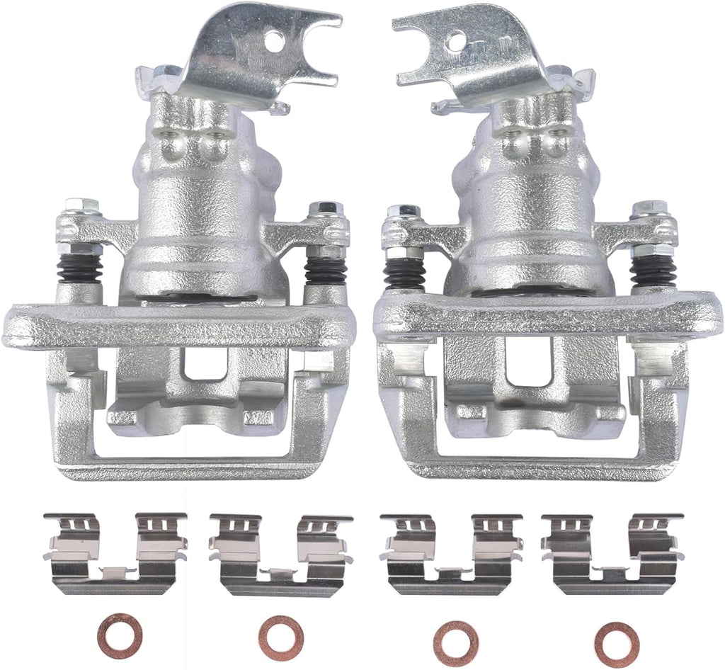 19-B3358 19-B3359 Disc Brake Caliper Assembly with Bracket Replacement for Select Honda and Acura Models - Accord 2008-2012, TSX 2009-2014 - Rear Driver and Passenger Side