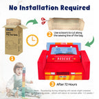 MallBest Kinder Sofas Kindersofa Baby Polstersofa Schlafsofa Übernachtungsstuhl Klappbarer Liegesessel (Rot/Feuerwehr)