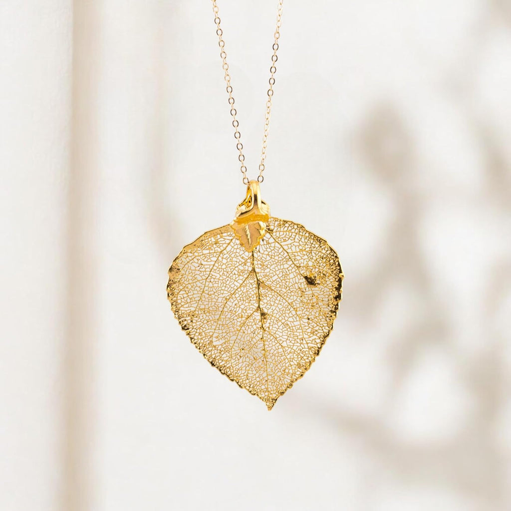 Real Aspen Leaf Earrings in Gold, Rose Gold, or Silver, Custom Jewelry for Her