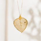 Real Aspen Leaf Earrings in Gold, Rose Gold, or Silver, Custom Jewelry for Her