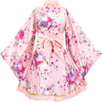 Japanese Anime Women's Dance Kimono Robe Fancy Dress Hand Held Silk Folding Fans Tabi Hairstick Socks Set