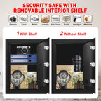 ToruKeep Cassaforte Ignifuga da 2,4 Cub per Documenti Domestici, Cassaforti per Casa Ignifughe e Impermeabili con Serratura a Combinazione Digitale, Cassaforte Ignifuga con Ripiano Rimovibile, Luce Sensore