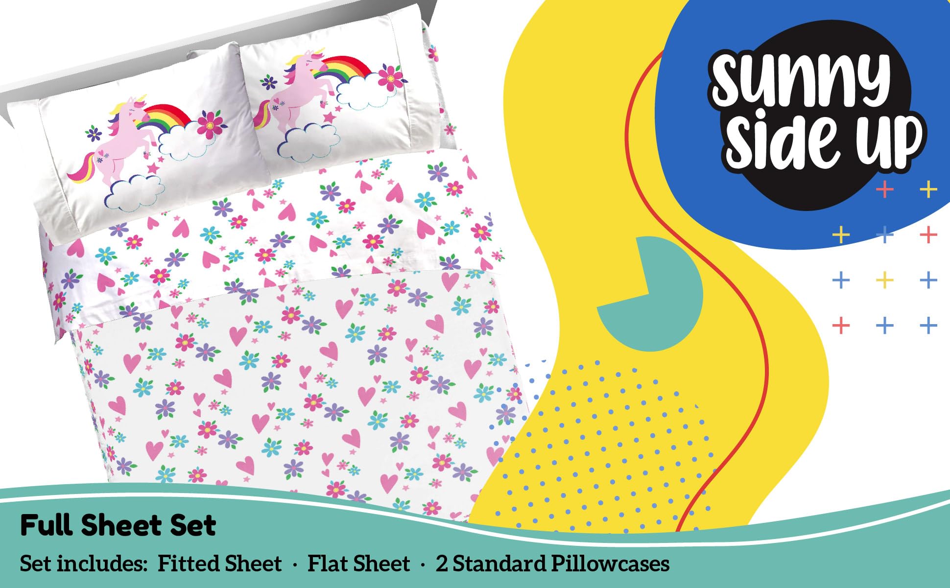 Sunny Side Up Minecraft Creeper & Animals Twin Sheet Set - 3 Piece Kids Bedding Set Includes Pillow Cover - Super Soft Microfiber Sheets