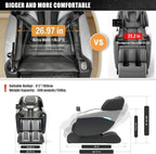 Massage Chair Full Body, 4D SL-Track Zero Gravity Shiatsu Recliner with Mat, 9 Pre-Set Auto-Programmed, Body Scan, Airbag Massage