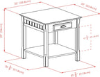 Winsome Wood Timber Occasional Table, Black, 21.97 x 21.97 x 22.05 inches