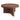 Henn&Hart 36" Fluted Round Wood Pedestal Low-Profile Coffee Table for Living Room, Family Room, or Office, Alder Brown