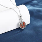 YAFEINI Pomegranate Pendant Necklace S925 Sterling Silver Jewelry Pomegranate Necklaces Fruit Gifts For Women Female Zircon Birthday Gift