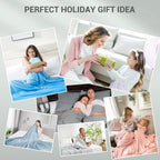 Elegear Revolutionary Cooling Blanket Queen Absorbs Heat to Keep Body Cool for Night Sweats, Arc-Chill3.0 Cool Fiber Q-Max>0.5 for Hot Sleepers, Lightweight Summer Cold Blankets for Sleeping 79“ x 86”