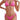TASHEHE Women's Triangle String Bikini Set Sexy Tie Side Two Piece Swimsuit Cute Halter Bathing Suit - Pink - Small