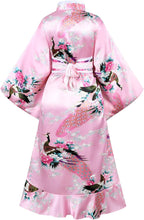 Women's Kimono Robe Geisha Yukata Sweet Tuxedo Ruffle Dress Blossom Satin Bathrobe Sleepwear Fans Tabi Socks Set