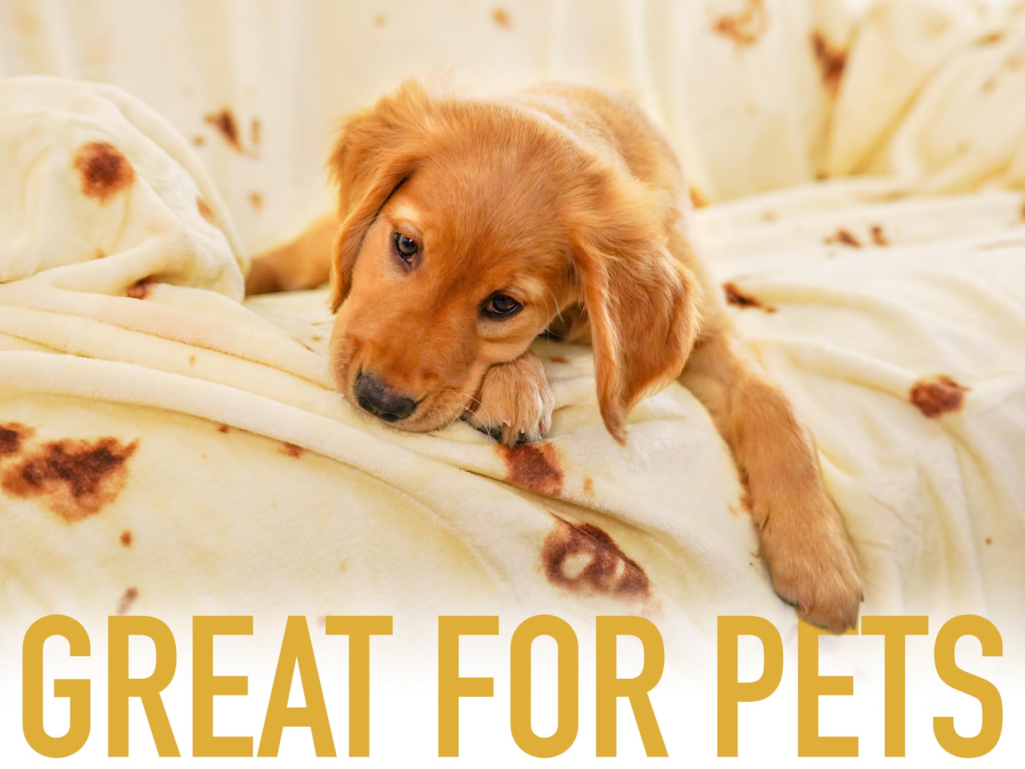 Zulay Ekstra Store Burritos Tortilla Tæppe – Vikl dig ind som en kæmpe taco! Dobbeltsidet 71 tommer, Sjovt & Ultra Blødt Nyt Tæppe, Super Blød 285 GSM Flannel