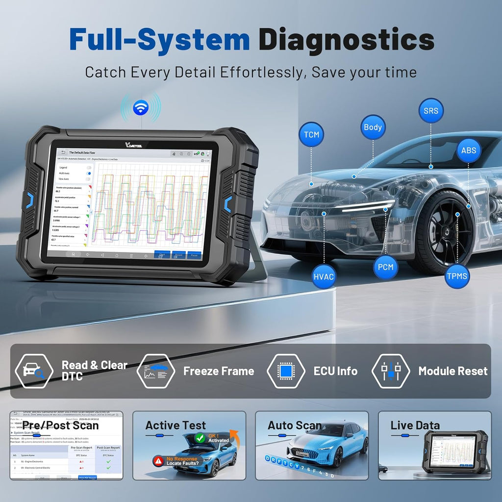 Bidirectional OBD2 Scanner VDIAGTOOL VD80 BT, 2025 Topology Mapping Scan Tool with 42+ Resets, Wireless Full System Car Scanner Diagnostic Tool, ECU Coding, FCA AutoAuth, CAN FD/DoIP, 3 Years Update